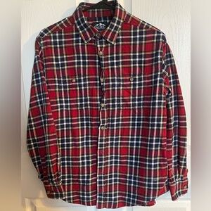 Men's Red Plaid Button Down Shirt